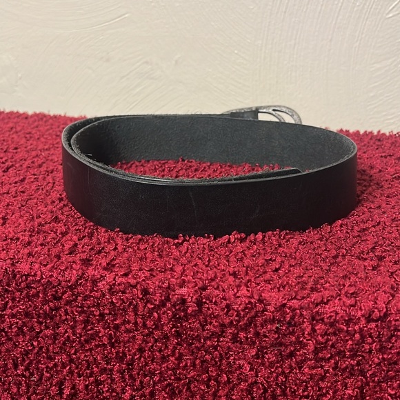 Fossil Womens Belt Medium Black Antique Brass Buckle - Picture 8 of 9